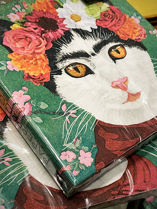 frida-kahlo-cat-paper-napkins