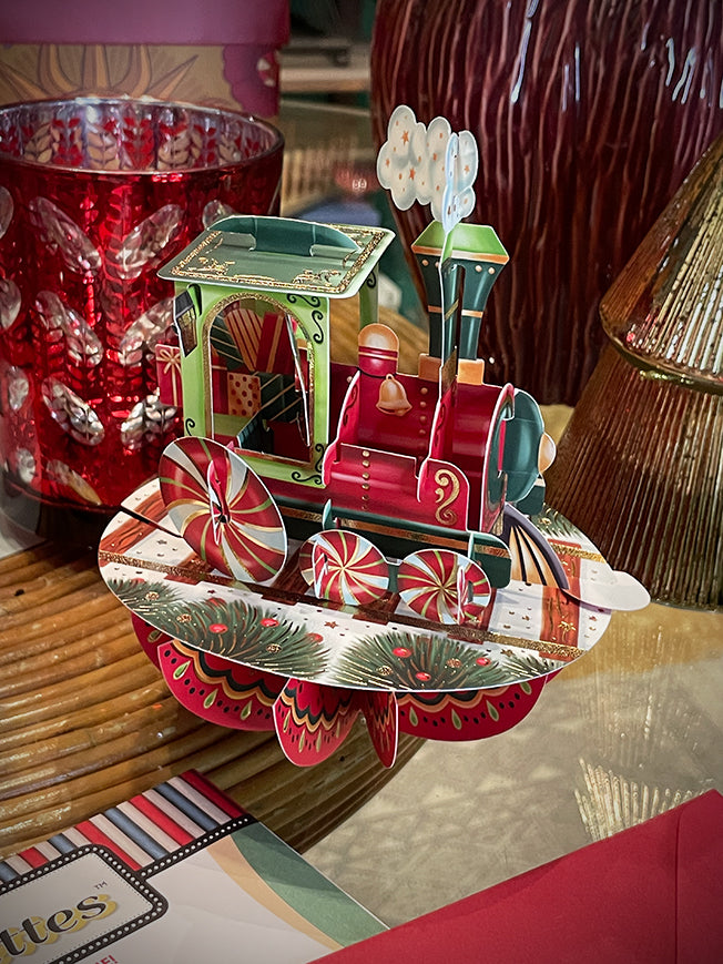 Tarjeta Pirouettes de Navidad 'Christmas Train'