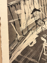 Engraving on Handmade Paper 'Untitled' - Marshal