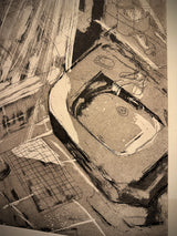 Engraving on Handmade Paper 'Untitled' - Marshal