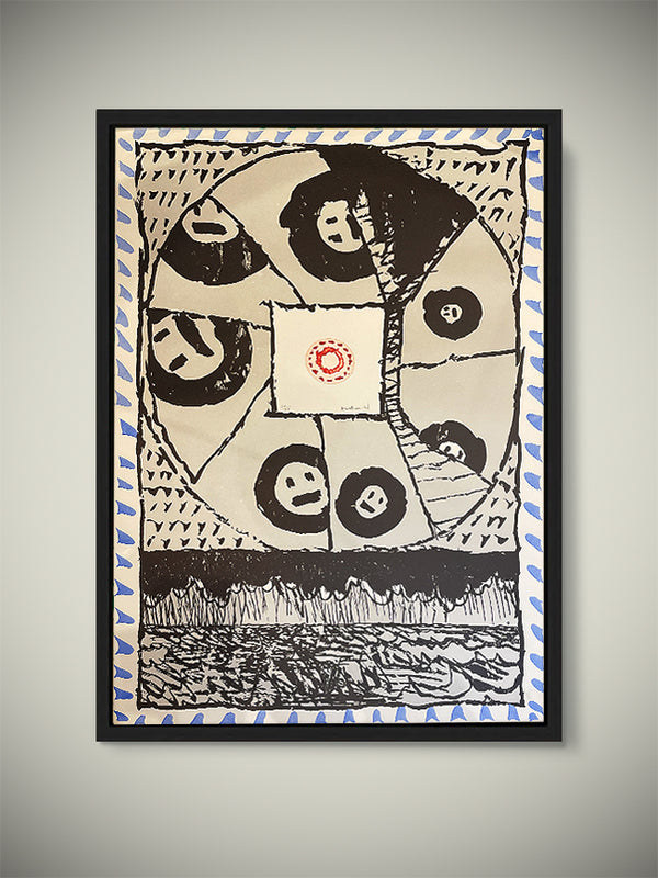 Original Etching 'Fenêtres - Bleu' - Pierre Alechinsky