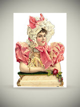 German Chromolithograph Sheet 'Portrait of a Lady'