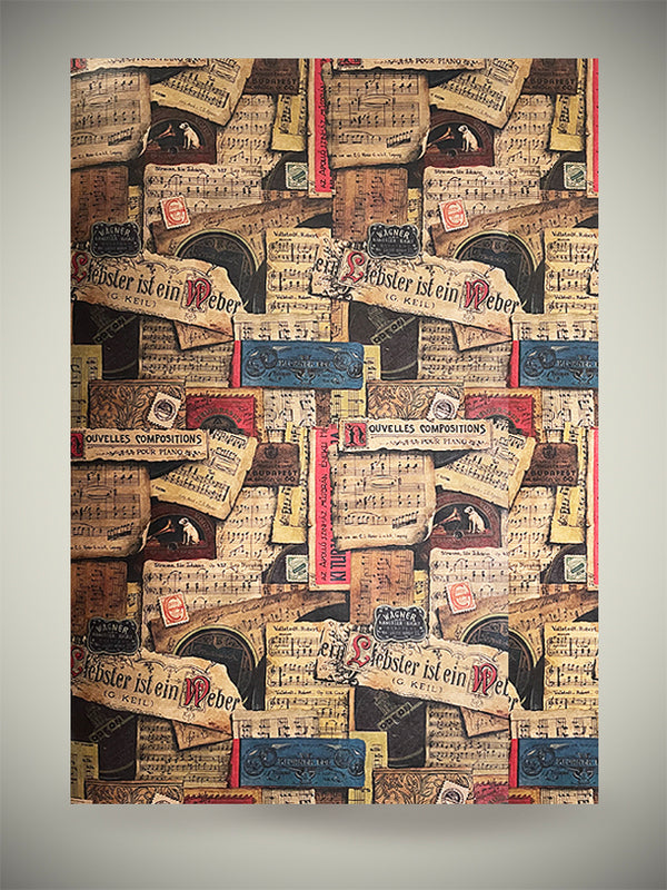 'Music Notes' Wrapping Paper - 100x70 cm