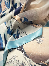 Pañuelo Estampado 'La Gran Ola' 90x90 cm - Katsushika Hokusai