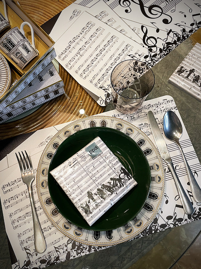 Individual Estampado 'Música' - 43,5x28 cm