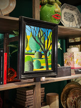 Oil on panel 'Pedralbes Gardens' 30 x 24 cm - Agustín Martínez Gil 'El Rubio'
