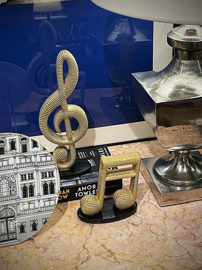 Figura Decorativa 'Semicorcheas' Doradas