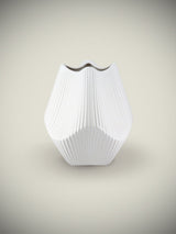 Jarrón de Cerámica Blanca 'Lamellen'