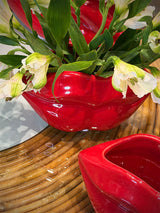 Jarrón de Cerámica Rojo 'Lips' - Pequeño