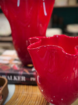 Red Glass Vase 'Tempo' - Small