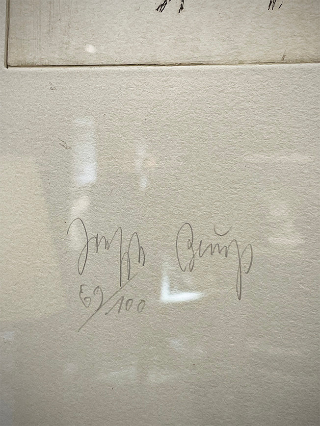 Original Engraving 'Hirsch und Hut' - Joseph Beuys