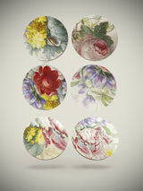 Set de 6 Posavasos 'Flowers in a Glass Vase with A Butterfly' - Henstenburgh