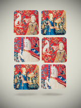 Set de 6 Posavasos 'La Dama y El Unicornio' - Musée de Cluny