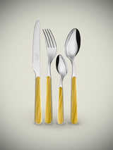 Juego de Cubertería 'Legno Colorato Abete Giallo' - 24 Piezas