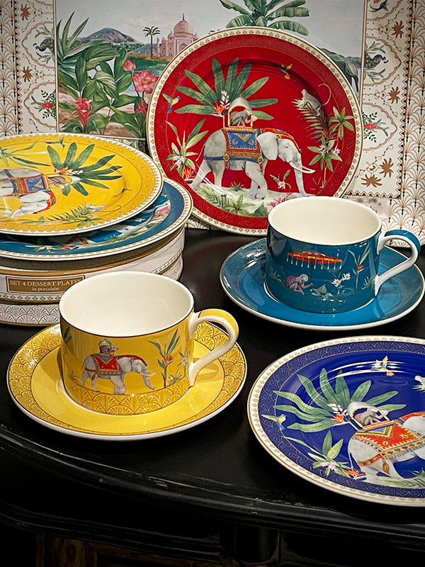 Set de 2 Tazas con Plato 'Marajah' - 240 ml