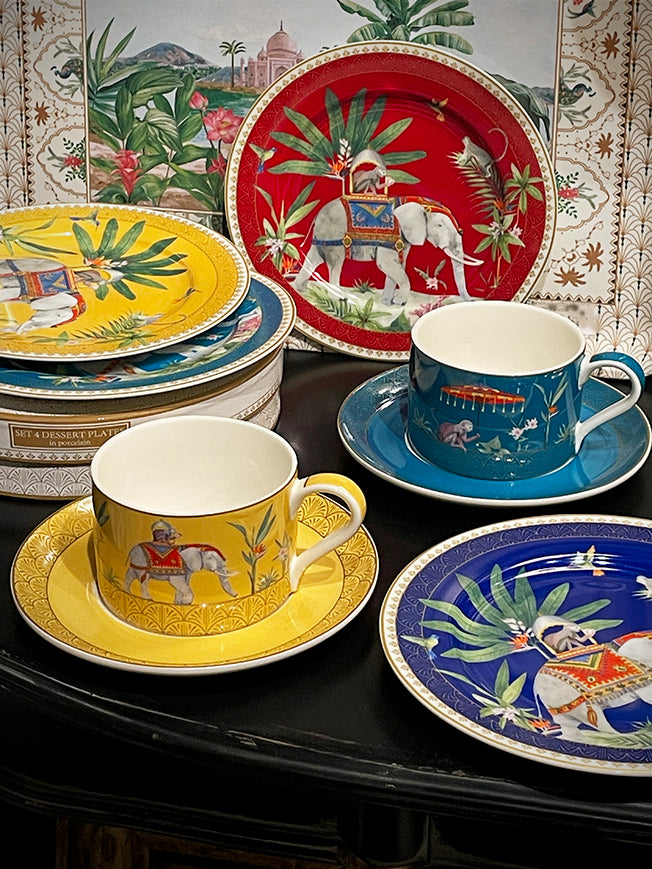 Set de 2 Tazas con Plato 'Marajah' - 240 ml