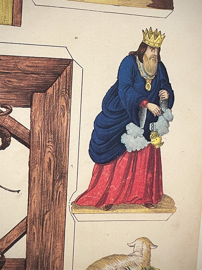 Set de 2 Láminas Decorativas Recortable Alemán 'Belén Tradicional'