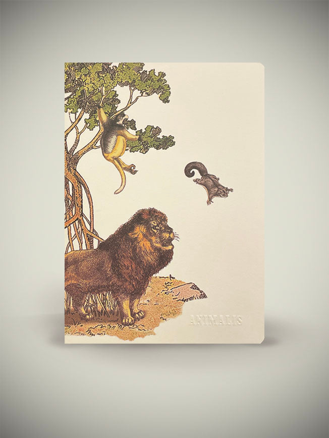 Libreta A5 'Animalis' - León, Mono y Lemur