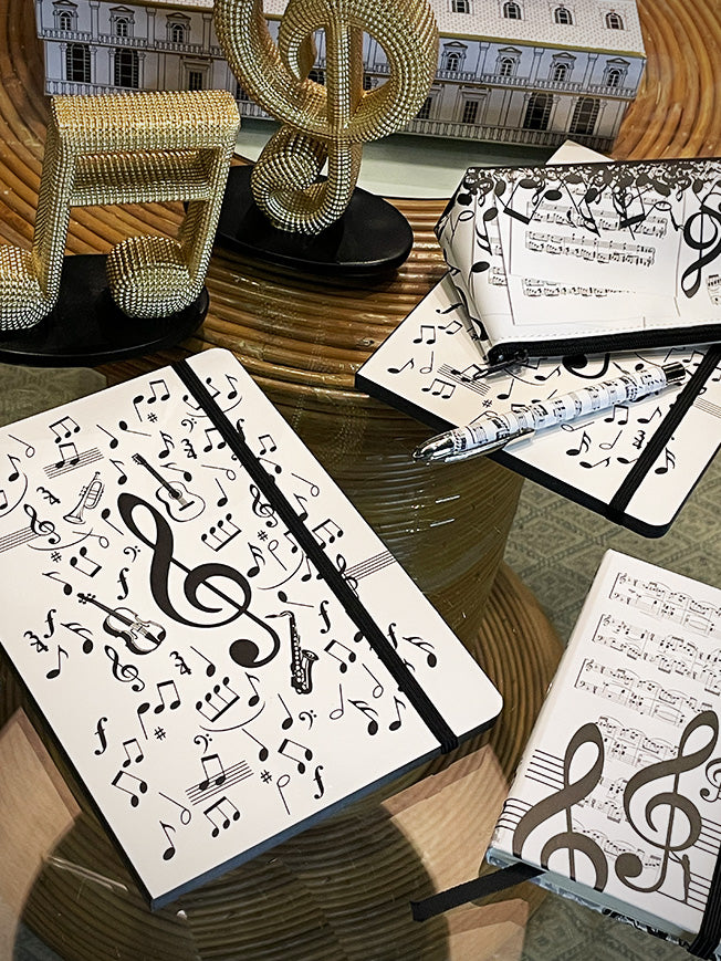Libreta Grande Estampado 'Música'