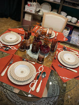 Plato Llano de Porcelana 'Decó'