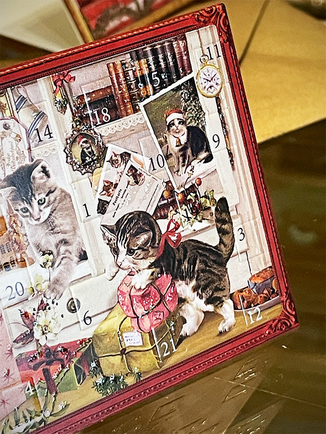 Mini Tarjeta de Adviento 'Escenas de Navidad' - Gatos