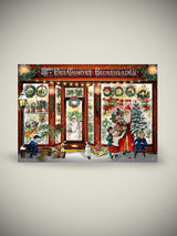 Tarjeta de Navidad y Adviento 'Escaparate de Navidad' - Floristería