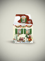 Pequeña Tarjeta de Navidad y Adviento 'Casas de Navidad' - Beige
