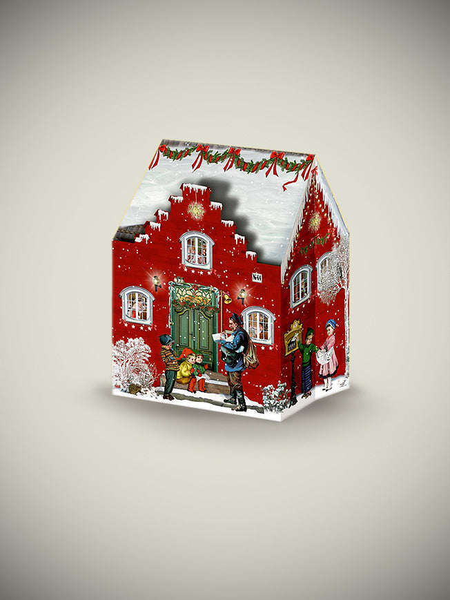 Decoración de Adviento 'Casa Navideña' - Roja