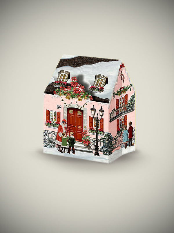 Decoración de Adviento 'Casa Navideña' - Rosada