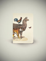 Mini Notebook 'Animalis' - Tiger, Llama and Rooster