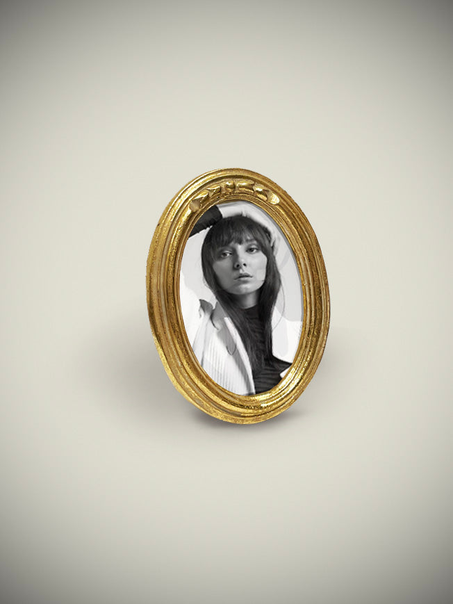 Gold Photo Frame 'Anciens' Oval - 6x9 cm