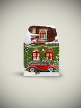 Pequeña Tarjeta de Navidad y Adviento 'Casas de Navidad' - Verde