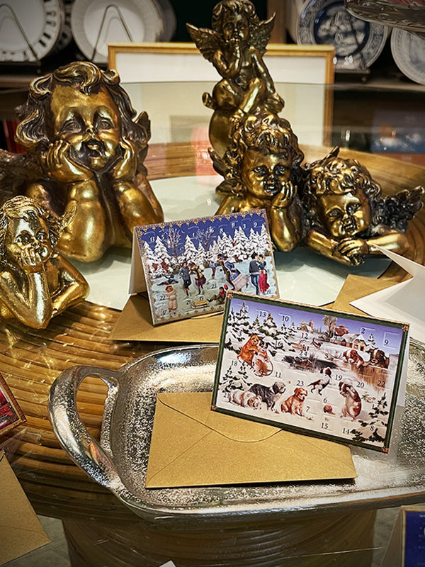 Mini Tarjeta de Adviento 'Escenas de Navidad' - Perros