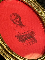 Oval Miniature 'Greek Bust' - 10,5x8,5 cm