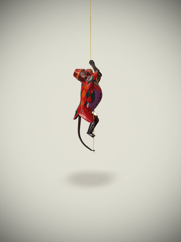 Figura de Lata 'Climbing Monkey' Estilo Vintage