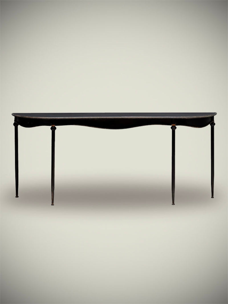 French Style Console Table 'Orleans' in Black Metal