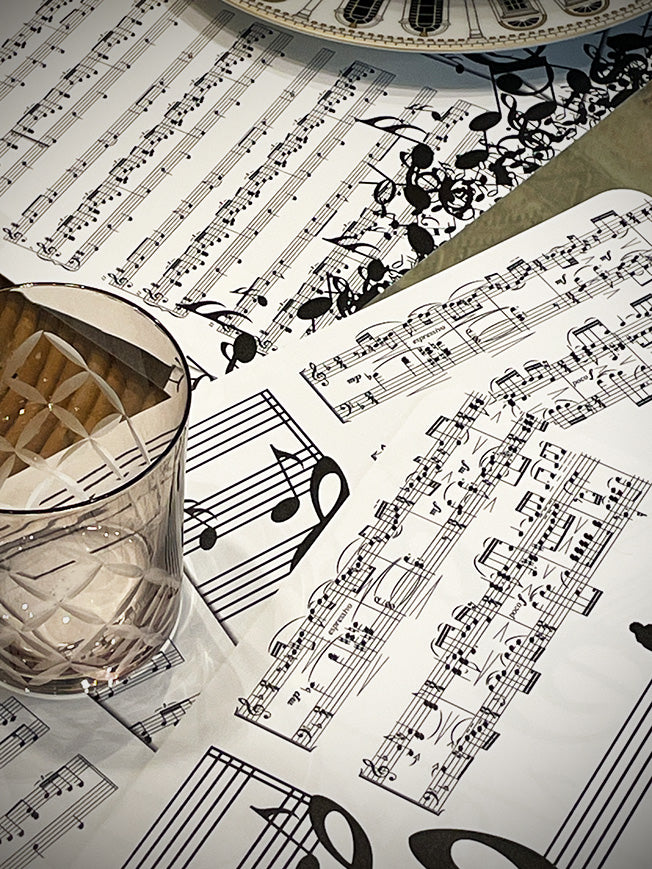 Individual Estampado 'Música' - 43,5x28 cm