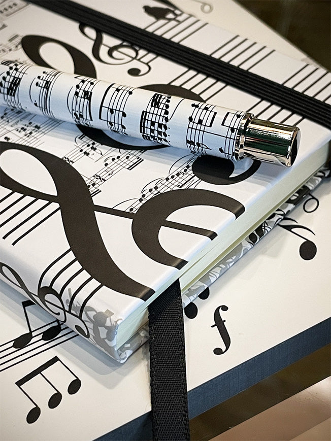 Libreta Pequeña Estampado 'Música'