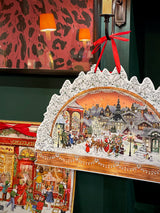 Calendario de Adviento 'Arco de Luces Nostálgico' - 52x35 cm