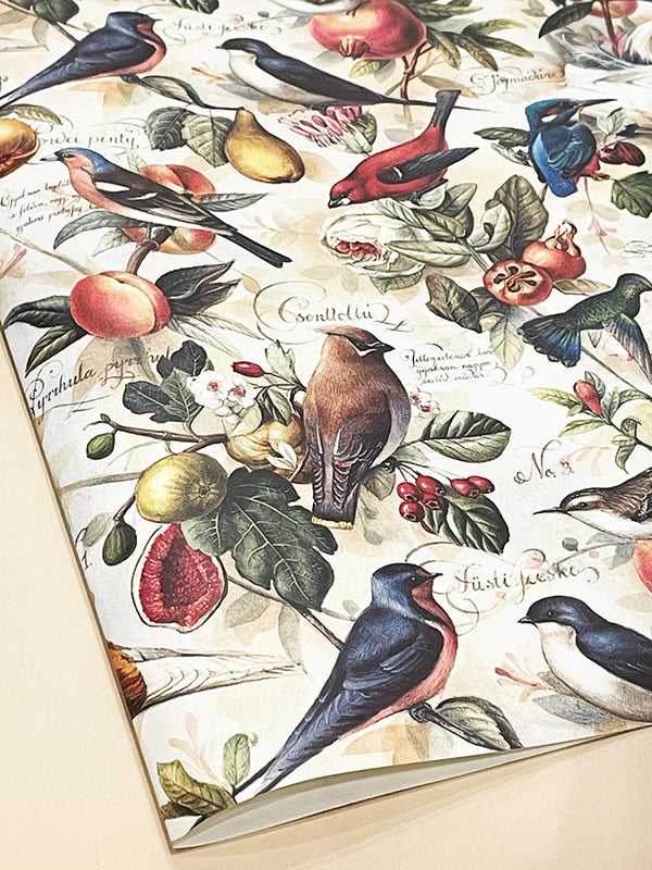 original-wrapping-papers-with-birds-and-fruits