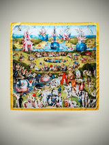 Pañuelo Estampado 'El Jardín de las Delicias' 90x90 cm - El Bosco