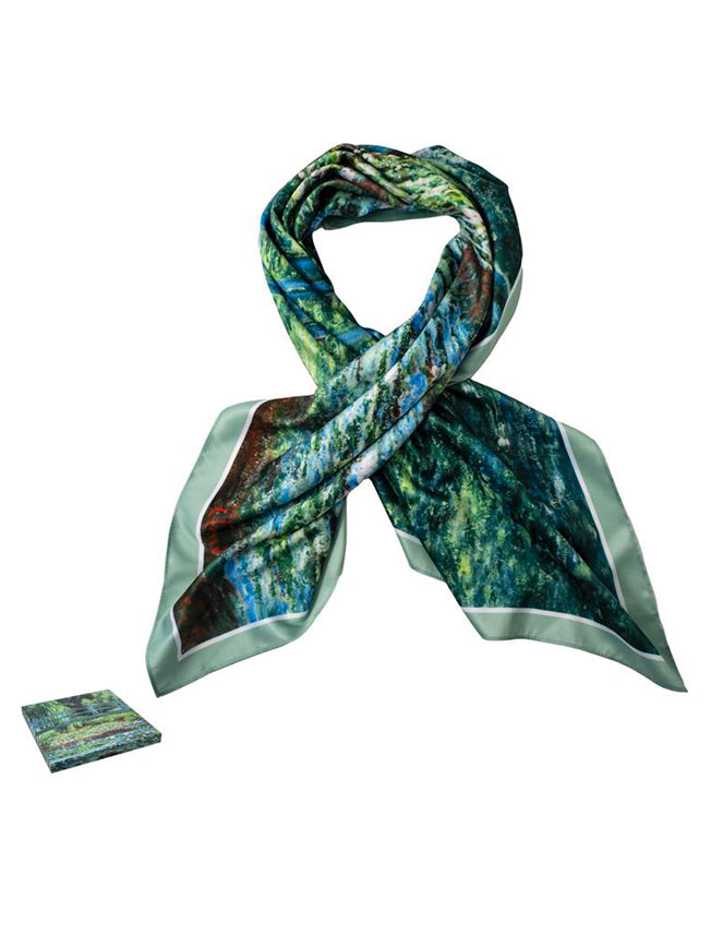 Pañuelo Estampado 'El Puente Japonés' 90x90 cm - Monet