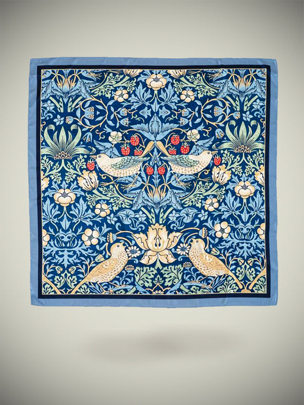 Pañuelo Estampado 'Strawberry Thief' 90x90 cm - William Morris