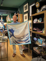 Pañuelo Estampado 'La Gran Ola' 90x90 cm - Katsushika Hokusai