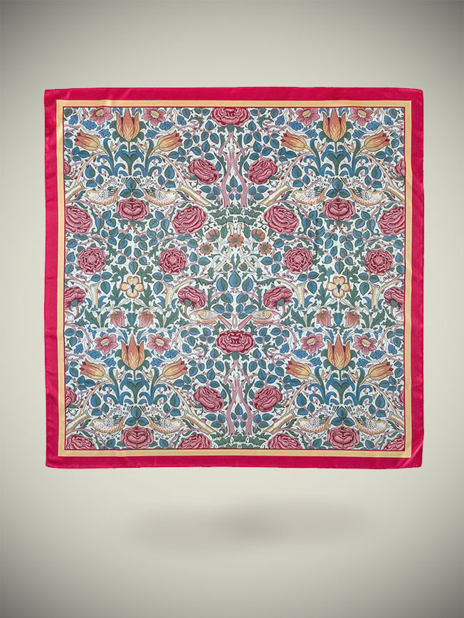 Pañuelo Estampado 'Rose' 90x90 cm - William Morris