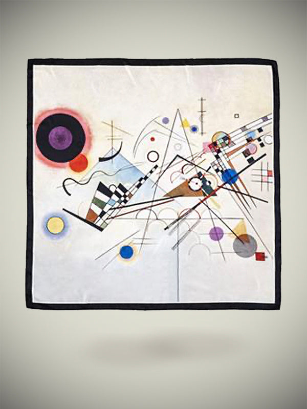 Pañuelo Estampado 'Composición VIII' 90x90 cm - Kandinsky