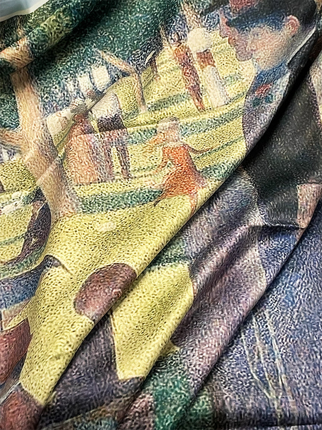 Pañuelo Estampado 'Tarde de domingo en la isla de la Grande Jatte' 90x90 cm - Seurat