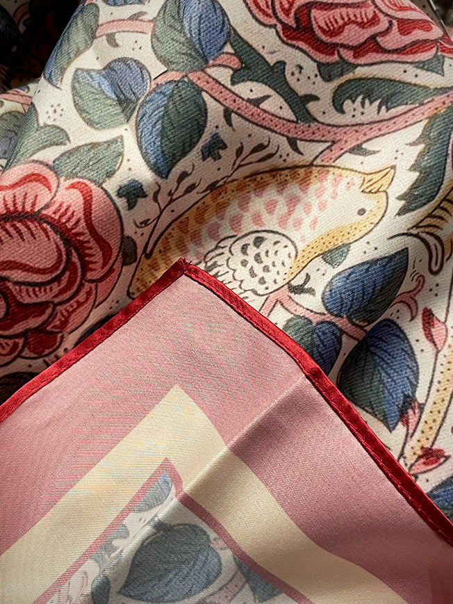 Pañuelo Estampado 'Rose' 90x90 cm - William Morris