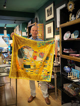 Pañuelo Estampado 'El Beso' 90x90 cm - Gustave Klimt