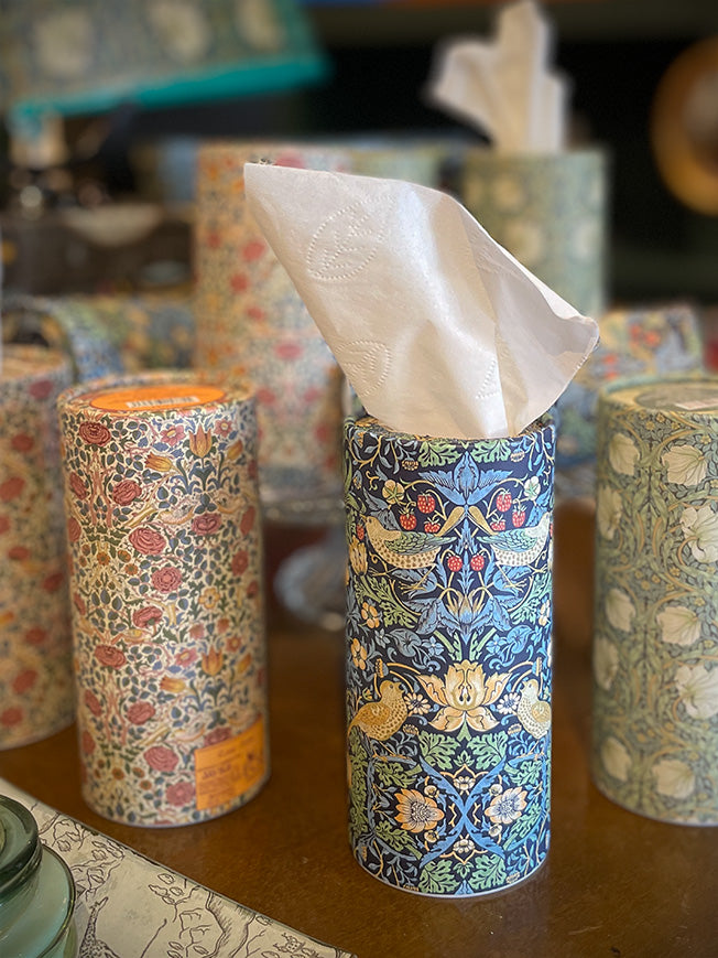 Tubo Dispensador de Pañuelos 'Strawberry Thief' - William Morris